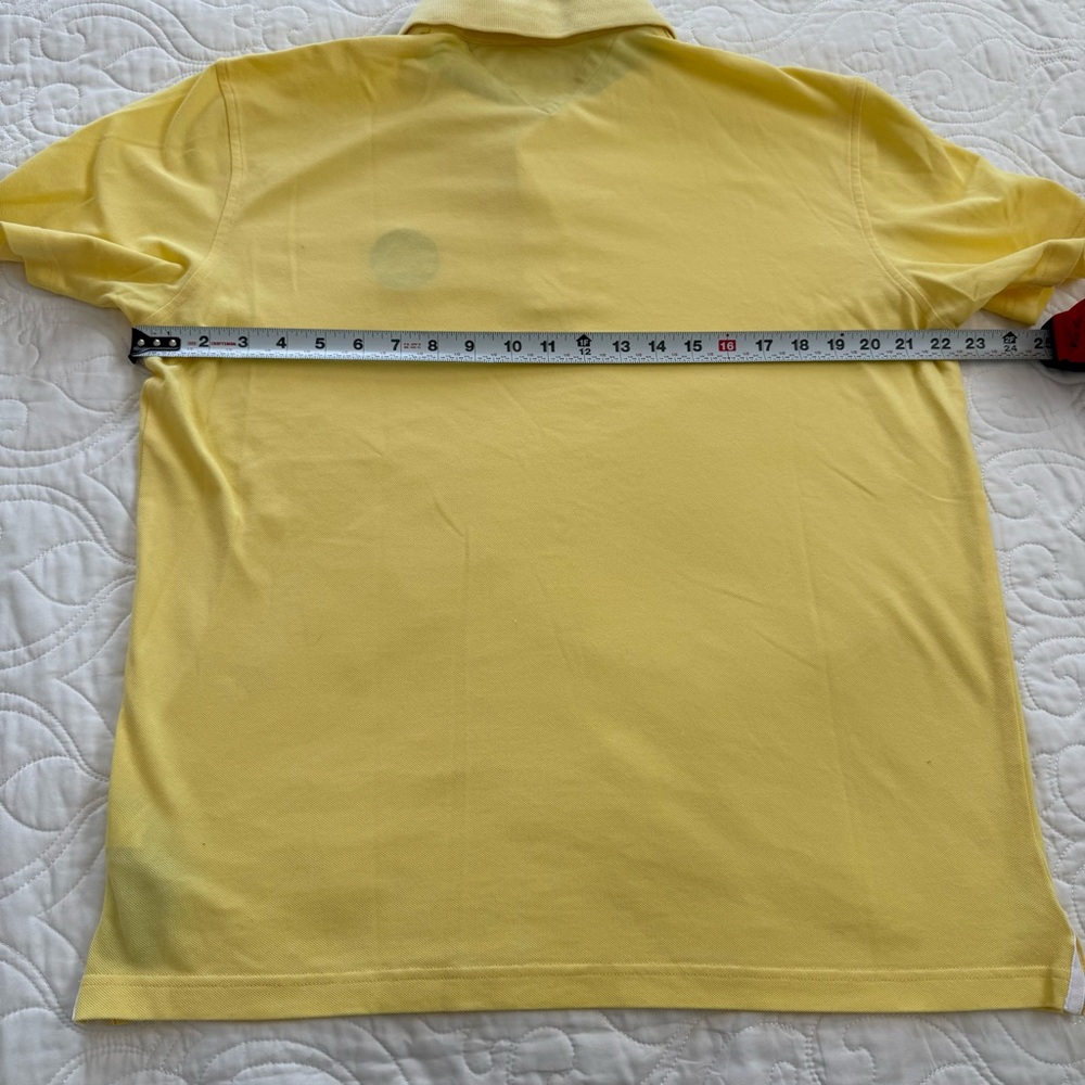 Tommy Hilfiger Golf Polo Shirt Butter Yellow Montauk Downs Hamptons Mens Lrg EUC - Picture 8 of 9